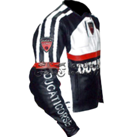 Ducati Corse Racing Leather Motorcycle Jacket - 3 Colours