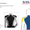 SAS-TEC CE Level 2 Motorcycle Armour Biker Jacket Protection Set of 5 Inserts 14XL Set 3