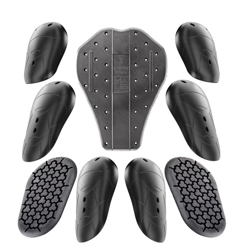 SAS-TEC CE Level 2 Motorcycle Armour Full Suit Protection Set of 9 Inserts SCL1/2/14