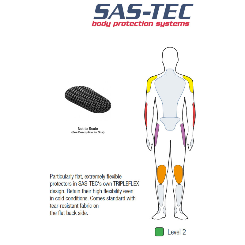 SAS-TEC SC-1/HB2 Level 2 TRIPLEFLEX Small Form Ultra Thin HIP Armour Pad Inserts