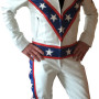 Evel The Legendary Daredevil Special Edition White Leather Two Piece Motorcycle Suit