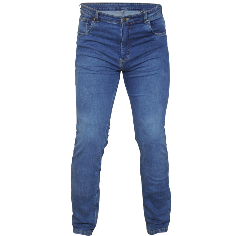 RTX Pro Blue Motorcycle Biker Denim JEANS with SAS-TEC CE Level 2 Armour & Made with Full Leg Length Kevlar® Lining