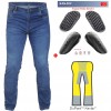 RTX Pro Blue Motorcycle Biker Denim JEANS with SAS-TEC CE Level 2 Armour & Made with Full Leg Length Kevlar® Lining