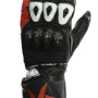 RTX NX5 Track Pro Race Black & Red Leather Motorcycle Gloves