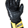 RTX Neon Classic Yellow Vented Leather Biker Gloves