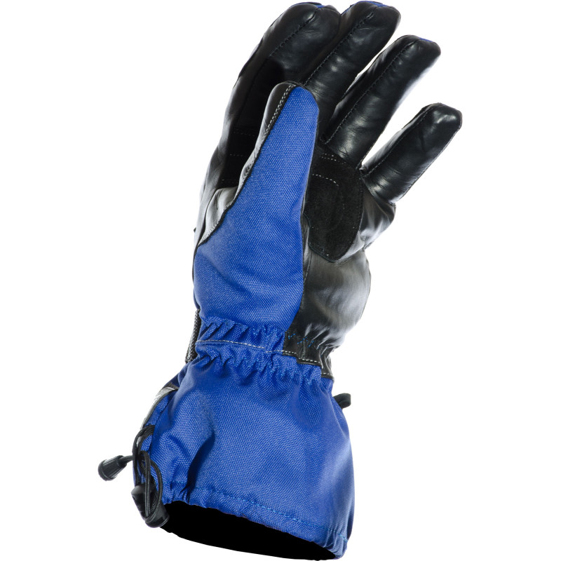 RTX Hydro Kinetic Blue Leather Winter Motorcycle Gloves