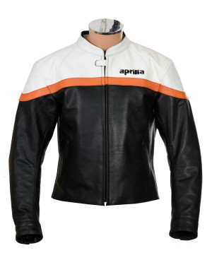 Aprilia Vintage Classic Leather Motorcycle Biker Jacket