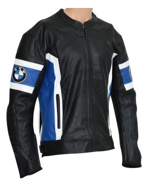 BMW Classic Black Leather Motorcycle Jacket