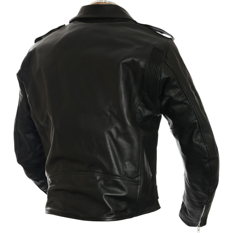 CLEARANCE SALE - All American Mod Brando Style Black Biker Leather Jacket - Size: XL