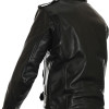 CLEARANCE SALE - All American Mod Brando Style Black Biker Leather Jacket - Size: XL