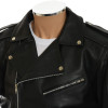 CLEARANCE SALE - All American Mod Brando Style Black Biker Leather Jacket - Size: XL