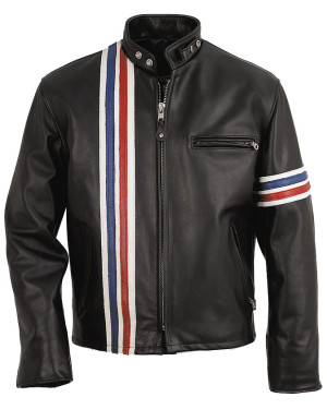Peter Fonda Easy Rider Classic Biker Style Cruiser Leather Jacket