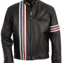 Peter Fonda Easy Rider Classic Biker Style Cruiser Leather Jacket
