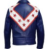 Evel The Legendary Daredevil Royal Blue Wembley Tribute Pure Leather Jacket
