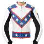 Evel The Legendary Daredevil Star Spangled Biker Grade Leather Motorcycle Jacket