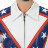 Evel The Legendary Daredevil Royal Blue Wembley Tribute Pure Leather Jacket