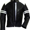 Fight Club Replica Red & White Leather Biker Jacket