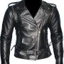 Ladies Goth Motorcycle Leather Jacket