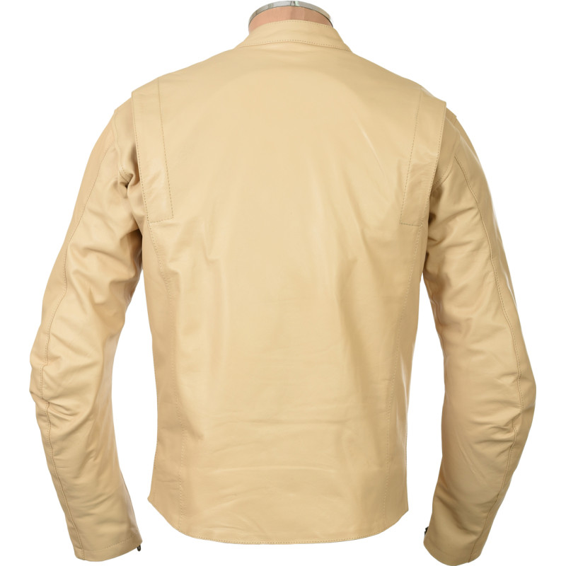Steve McQueen Cream Gulf Classic Le-Man Armoured Biker Jacket