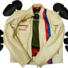 SALE - Steve McQueen Cream LE MAN Armoured Biker Jacket
