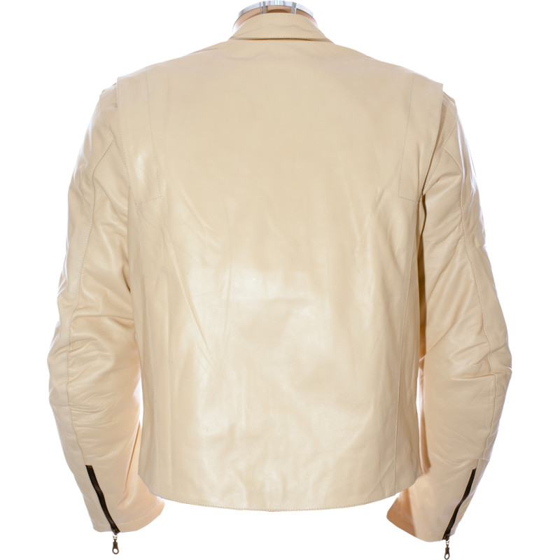 SALE - Steve McQueen Cream LE MAN Armoured Biker Jacket