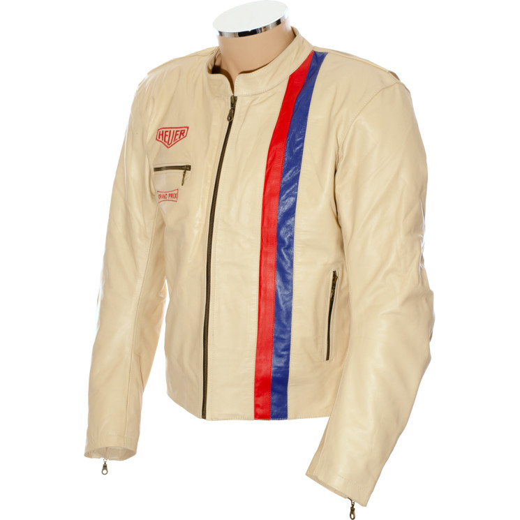 SALE - Steve McQueen Cream LE MAN Armoured Biker Jacket