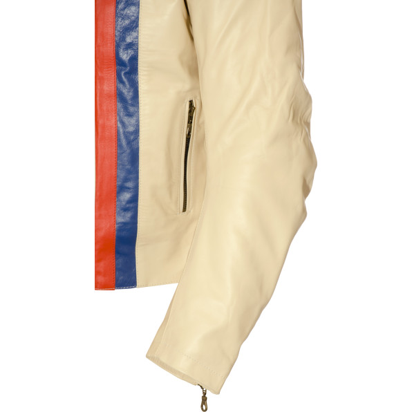 SALE - Steve McQueen Cream LE MAN Armoured Biker Jacket