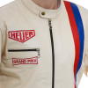 Cream Steve McQueen Heuer GrandPrix Leather Jacket
