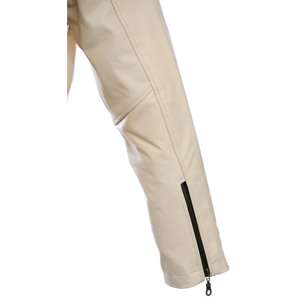 Cream Steve McQueen Heuer GrandPrix Leather Jacket