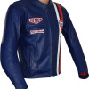 Steve McQueen Le-man Gulf Heuer Firestone Navy BLUE Premium Leather Jacket