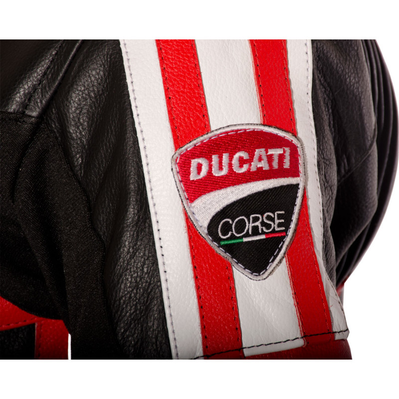 Ducati Classic Black Racing Leather Motorcycle Jacket