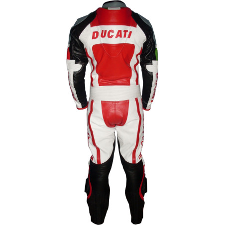 Ducati Corse Tri-Color Leather Motorcycle Suit