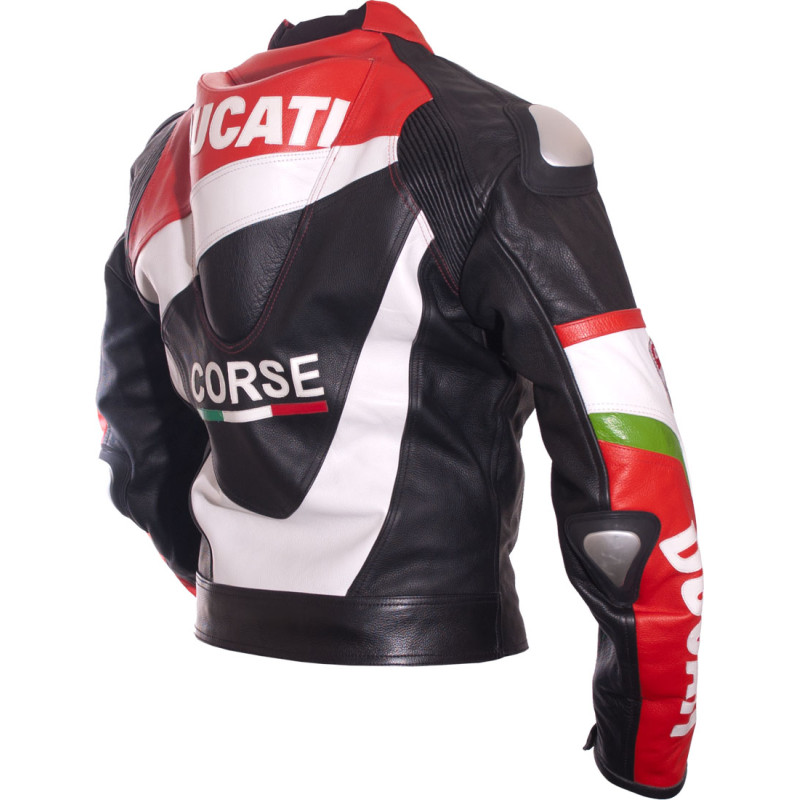 Ducati Corse Pro Race Biker Leather Motorcycle Jacket