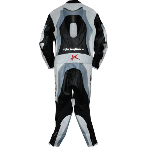 RTX Halo Grey Black Motorcycle Leathers 1Pc Suit