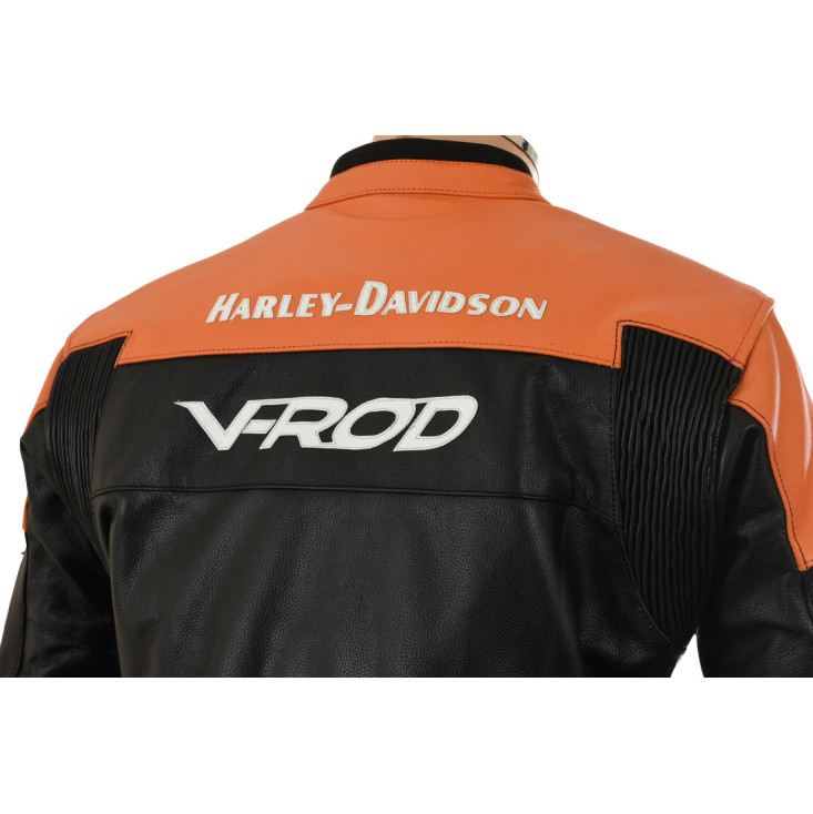 Replica Unofficial Harley Davidson V-Rod Leather Motorcycle Jacket
