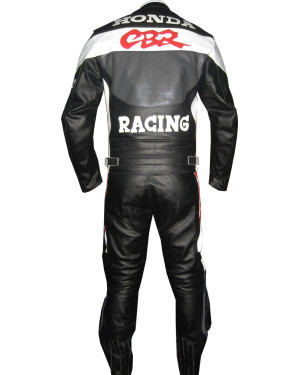 Honda CBR GREY Leather Motorcycle Racing Suit