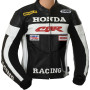 Honda CBR Racing Black Motorcycle Leather Jacket