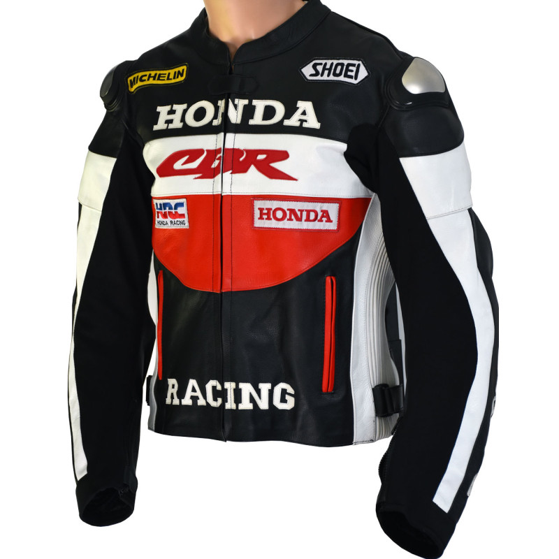 Honda CBR Red Motorcycle Leather Biker Jacket