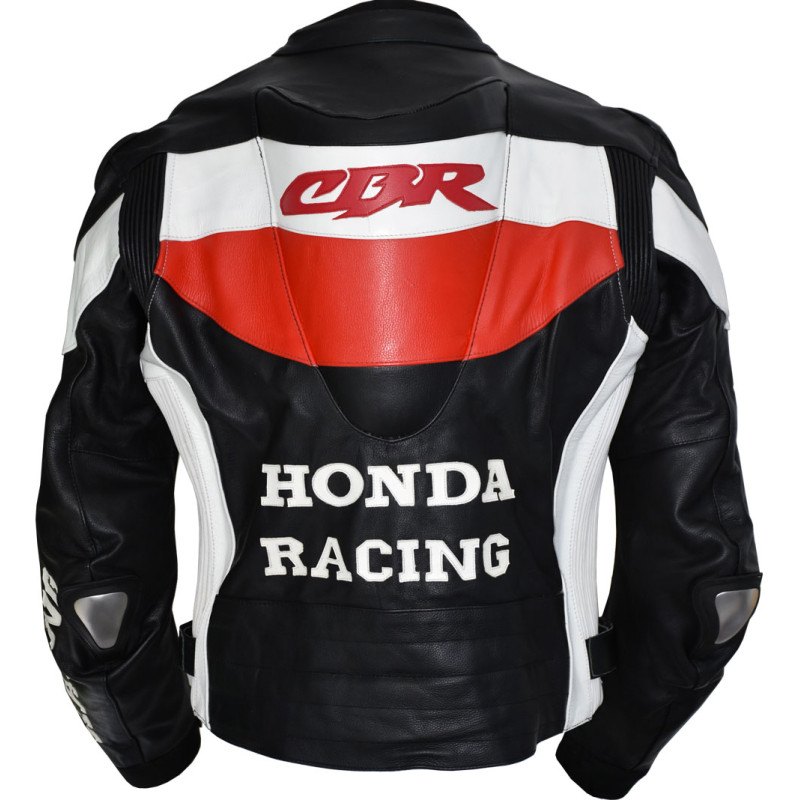 Honda CBR Red Motorcycle Leather Biker Jacket