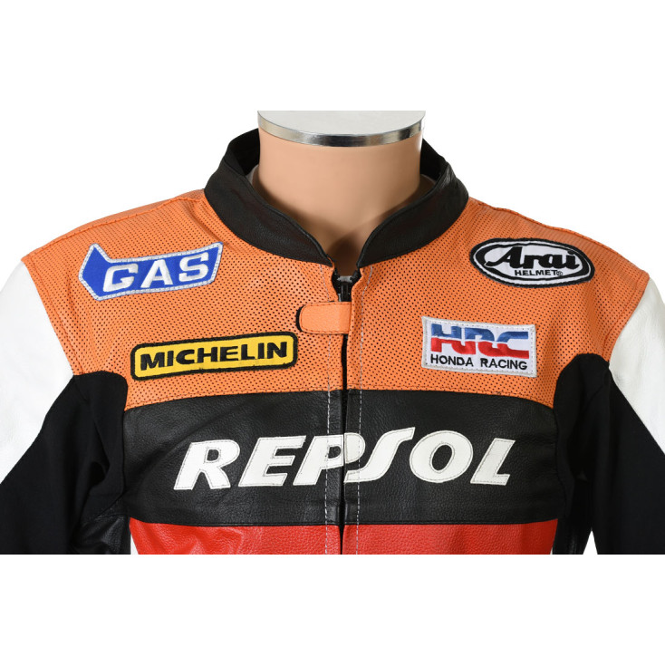 Honda Repsol Gas Moto GP Biker Leather Suit