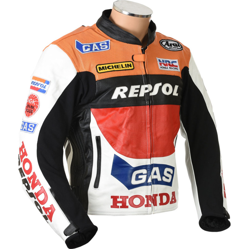 Honda Repsol Gas Moto GP Biker Leather Suit