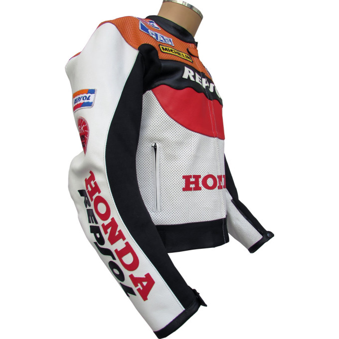 Honda Repsol GAS HRC MotoGP & CBR Fireblade Replica Leather Motorcycle Jacket