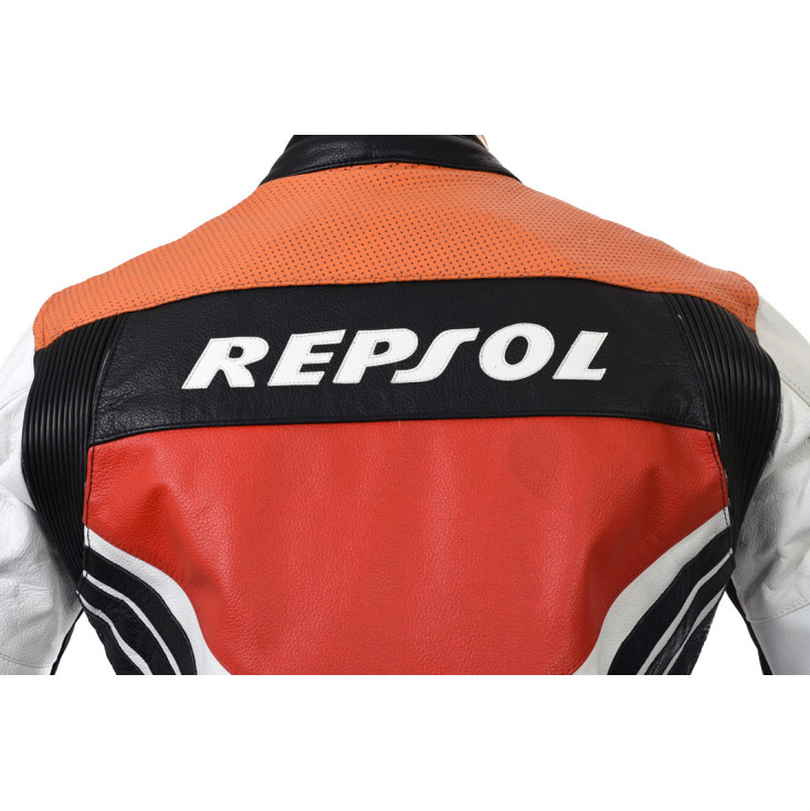 Honda Repsol Gas Replica Leather Biker Armoured Motorcycle Jacket