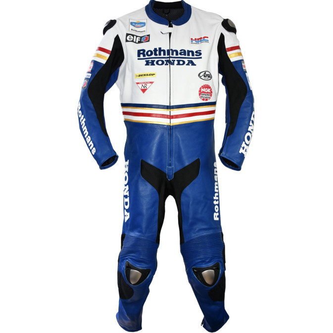 Rothmans Works Honda Classic Replica One Piece Race Leathers Biker Suit
