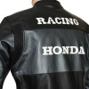 HONDA Racing Black Leather Motorcycle Jacket