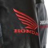 HONDA Racing Black Leather Motorcycle Jacket