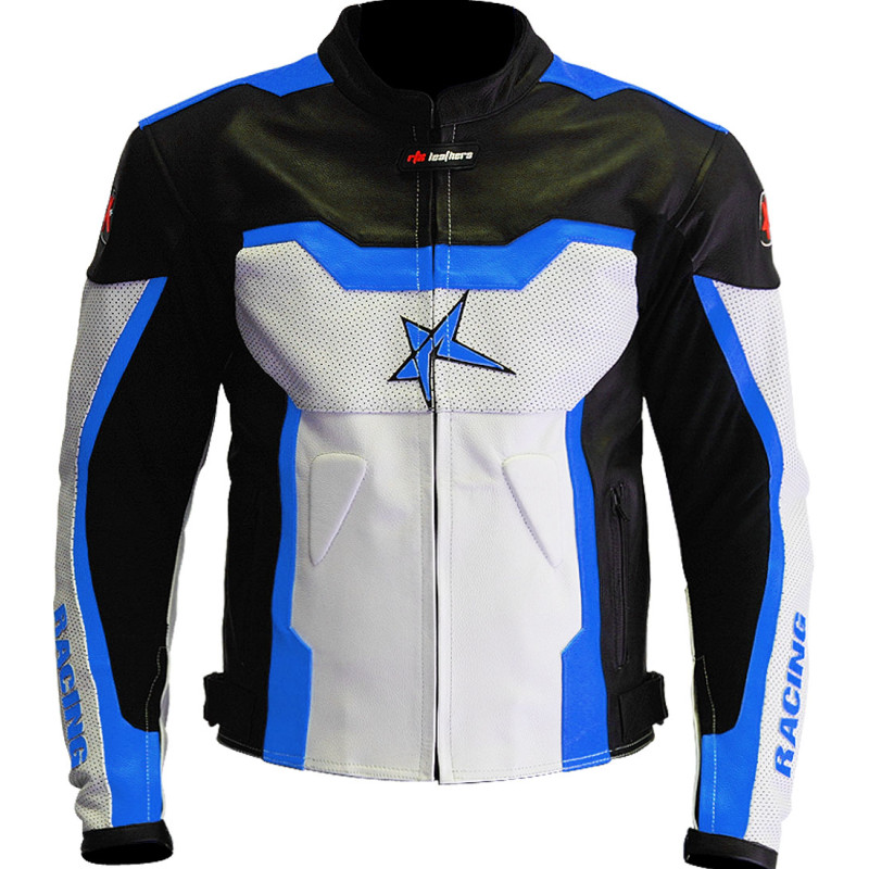 RTX Pro Street Racer Blue Motorcycle Jacket