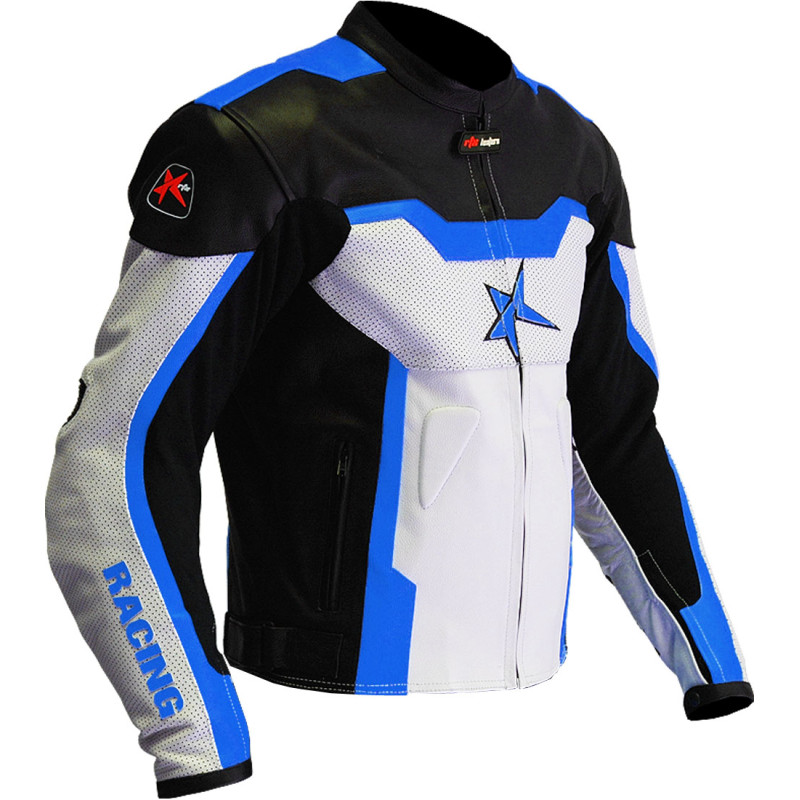 RTX Pro Street Racer Blue Motorcycle Jacket
