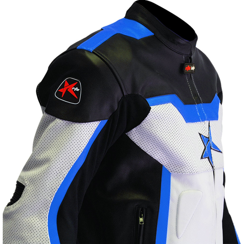 RTX Pro Street Racer Blue Motorcycle Jacket