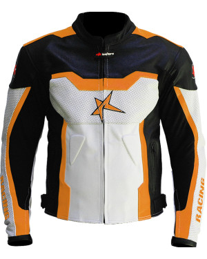 RTX Pro Street Racer Orange Motorcycle Jacket